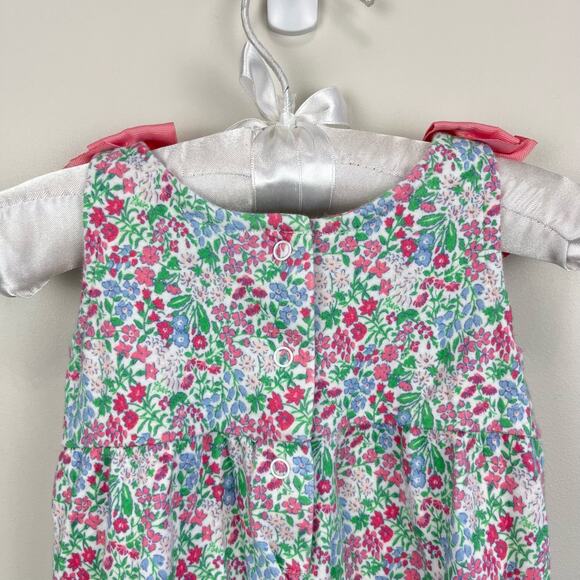Janie and Jack Ditsy Floral Bow Romper 3-6 Months - Picture 7 of 7